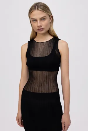SIMKHAI - Oakley Tank w/ Bralette in Black