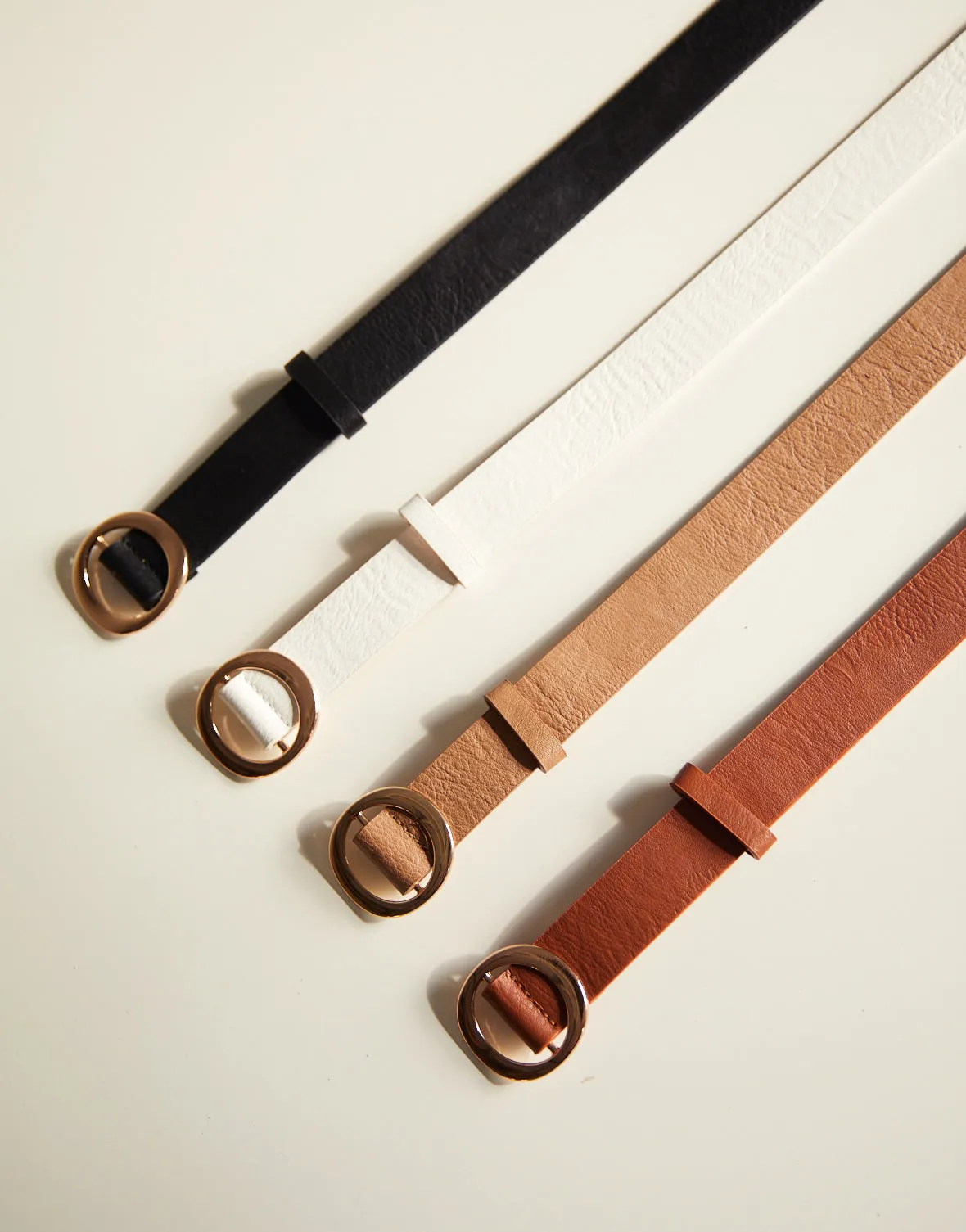 Simple Round Buckle Belt