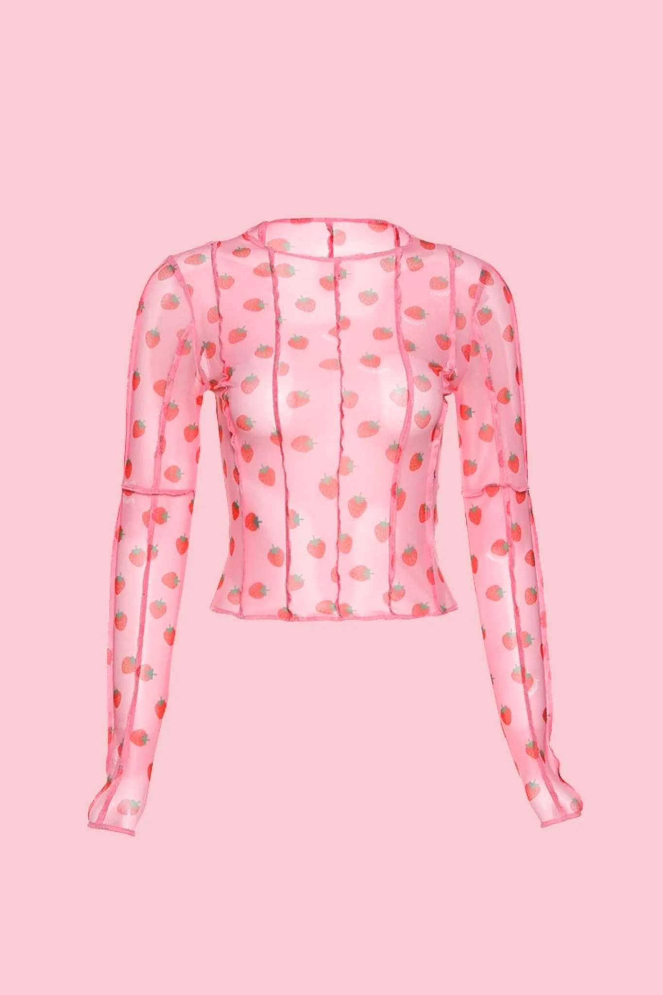 Strawberry mesh top