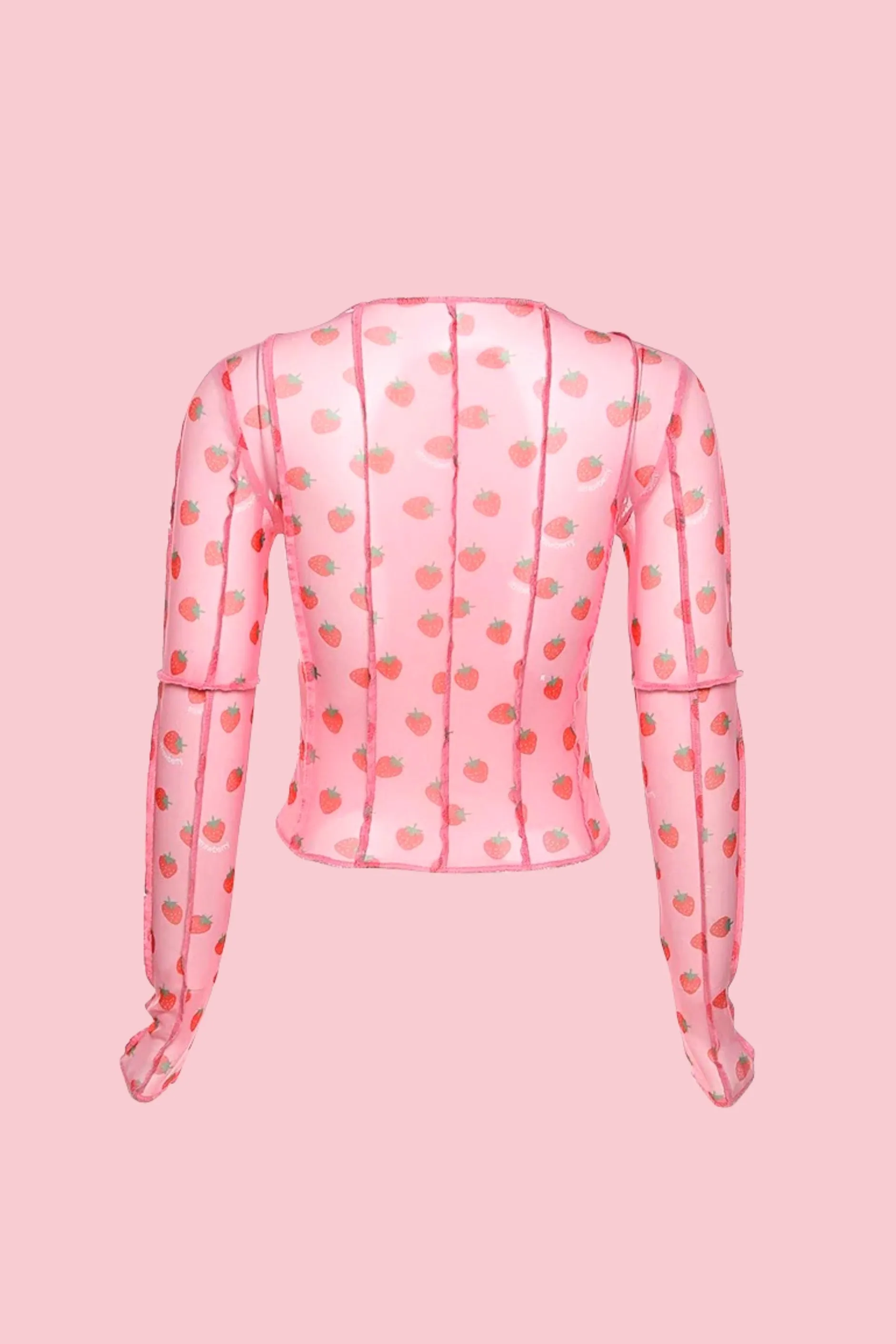 Strawberry mesh top