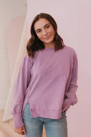 Time Can Tell Lilac Sweatshirt
