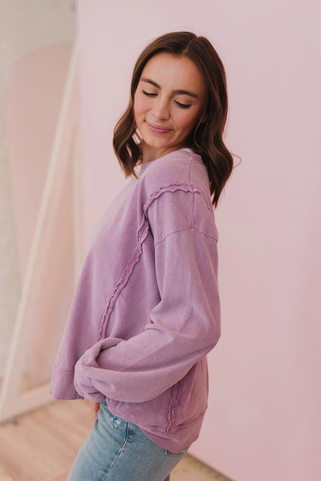 Time Can Tell Lilac Sweatshirt