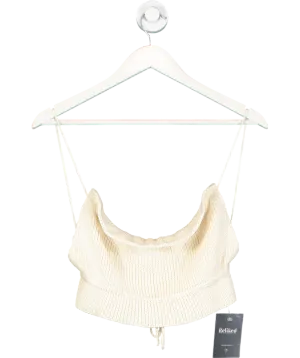 Trois Cream Knitted Tie Top UK S