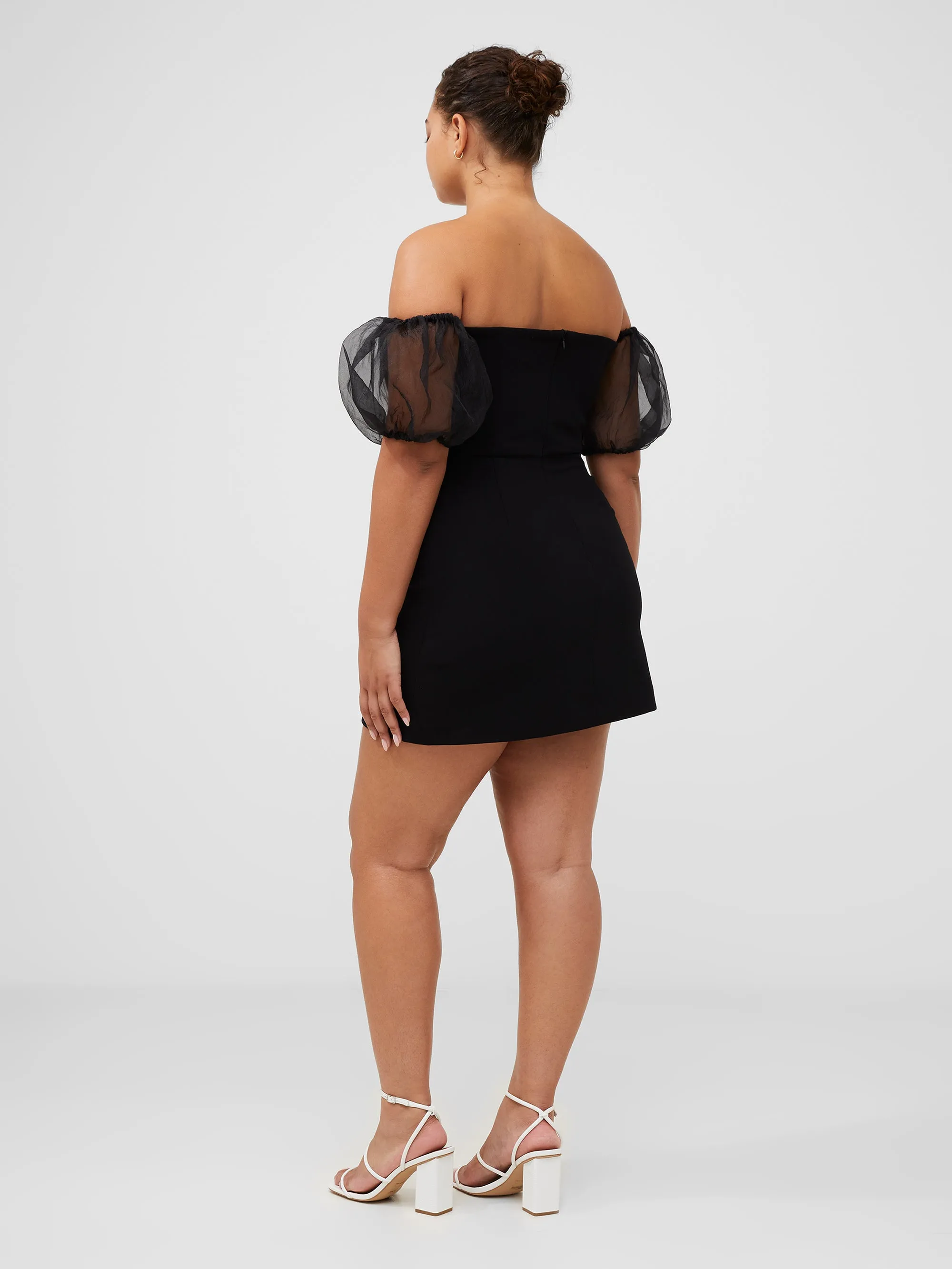 Whisper Organza Puff Sleeve Dress