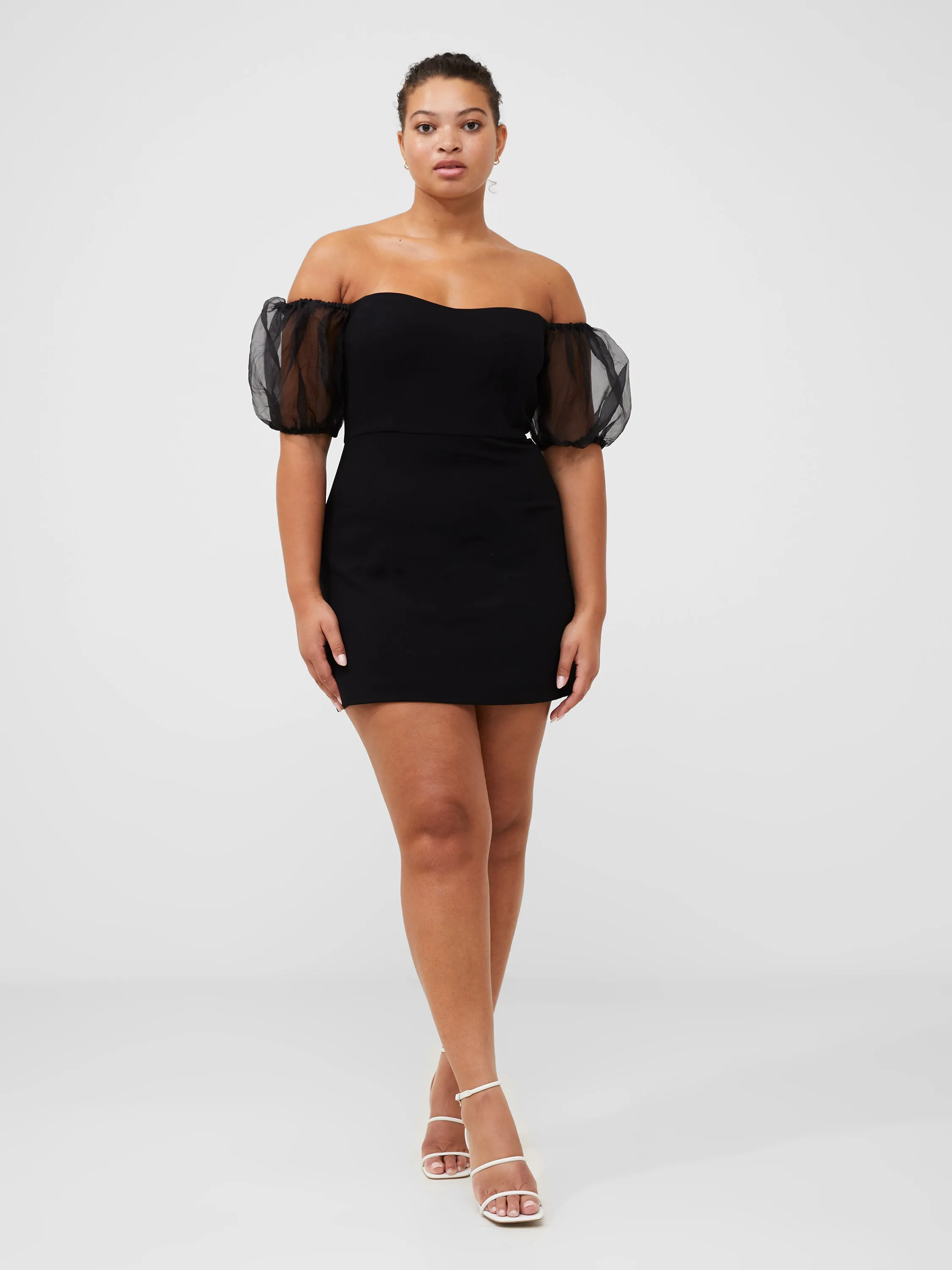 Whisper Organza Puff Sleeve Dress