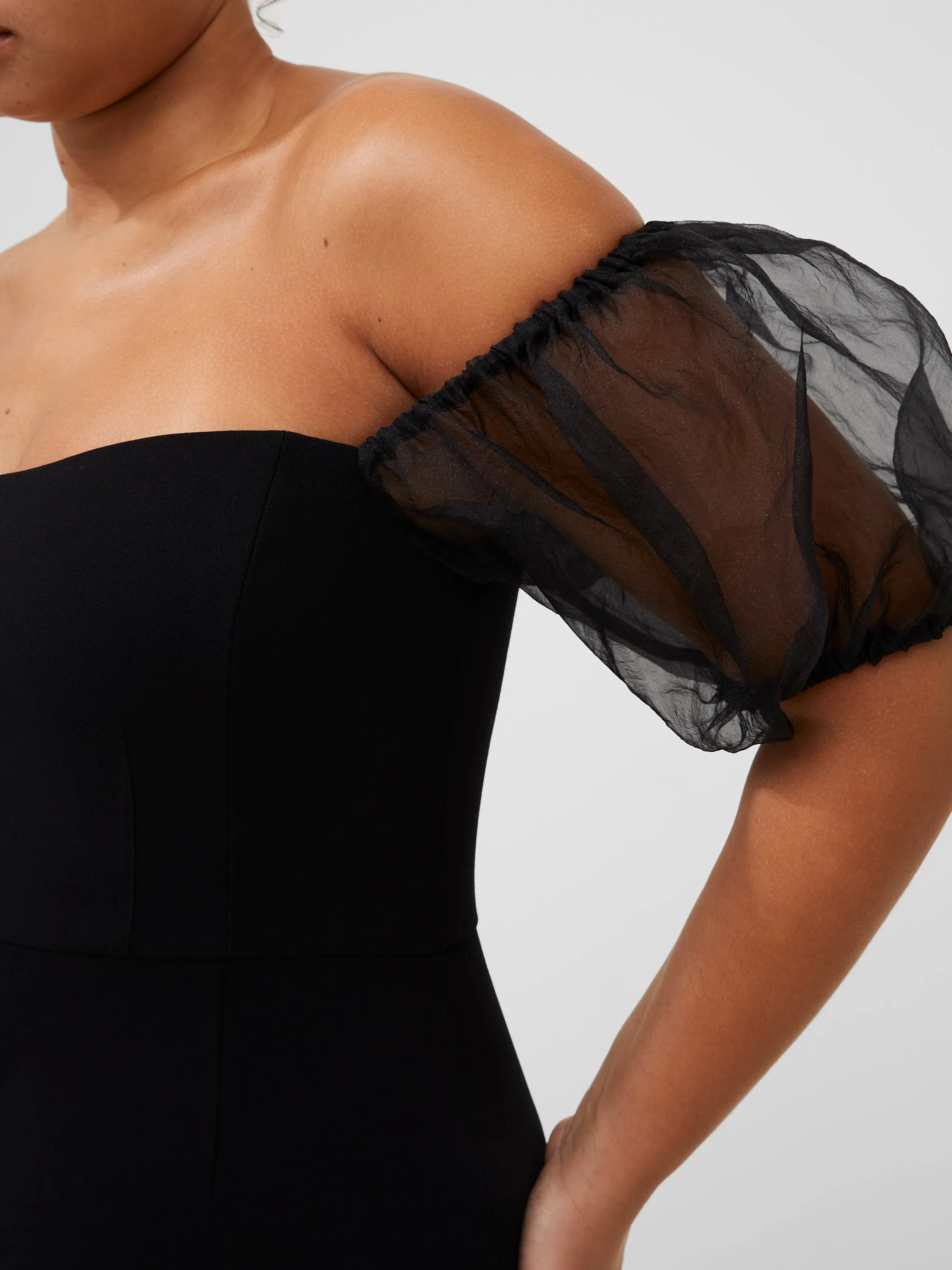 Whisper Organza Puff Sleeve Dress