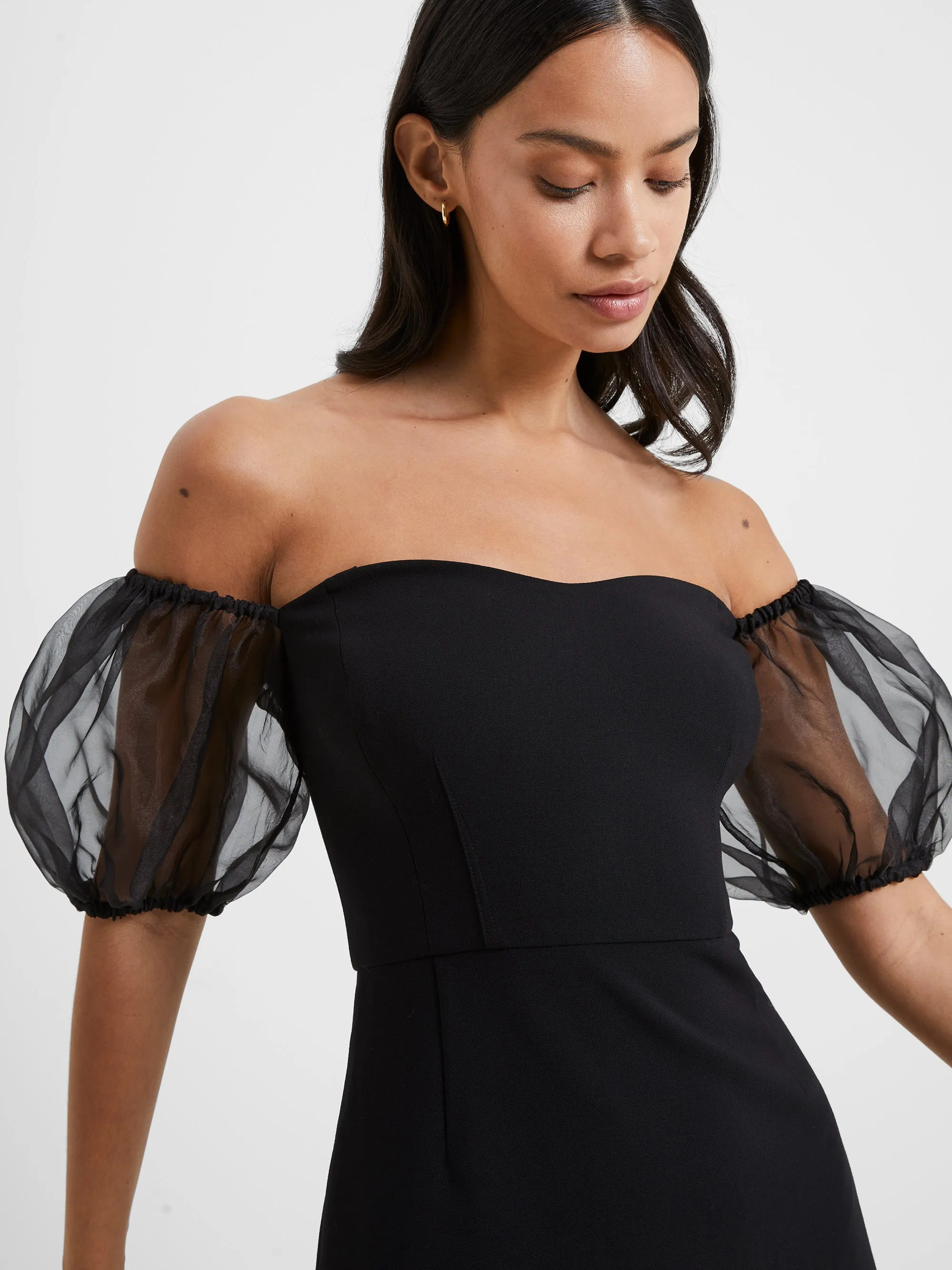 Whisper Organza Puff Sleeve Dress