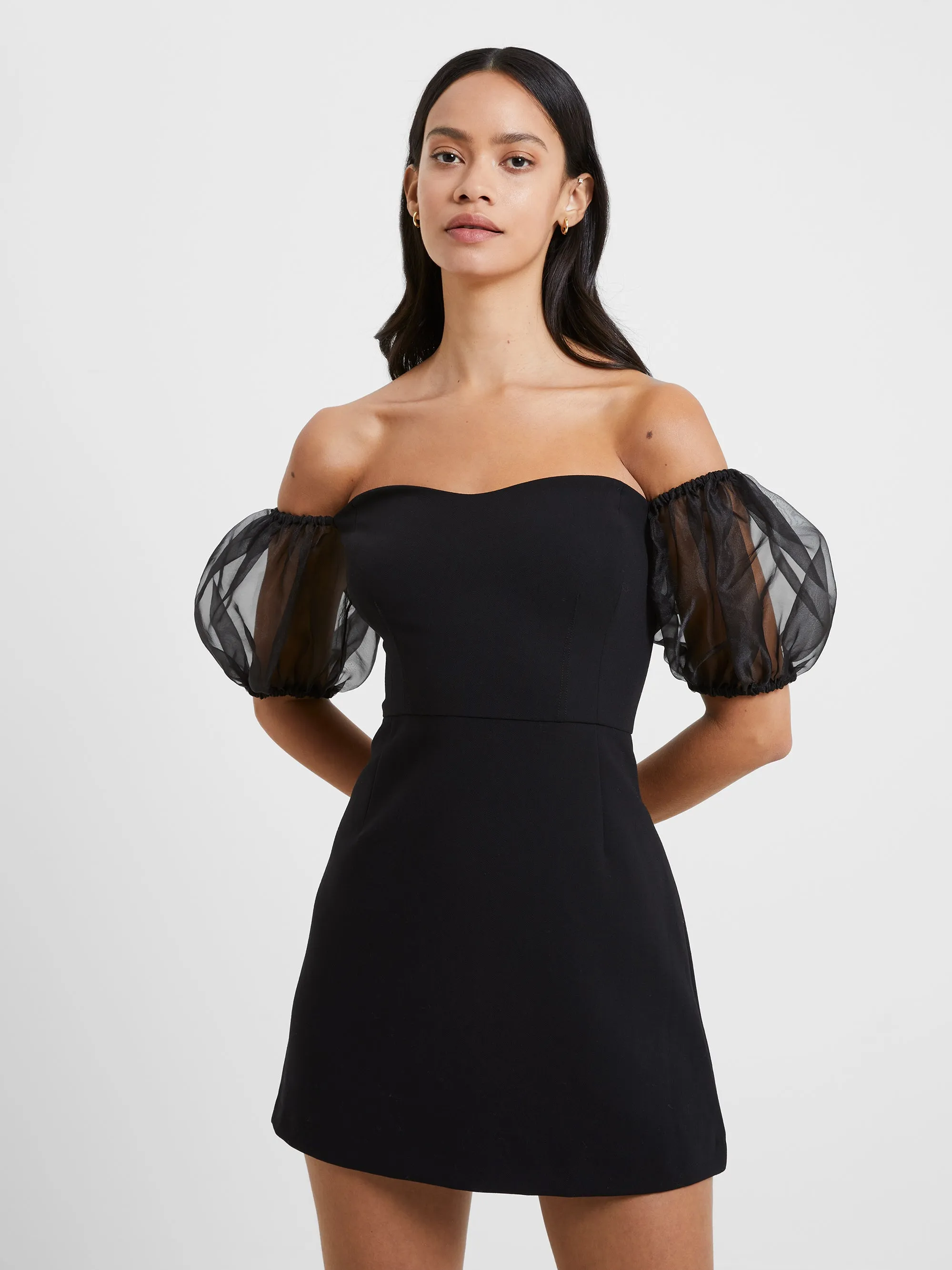Whisper Organza Puff Sleeve Dress