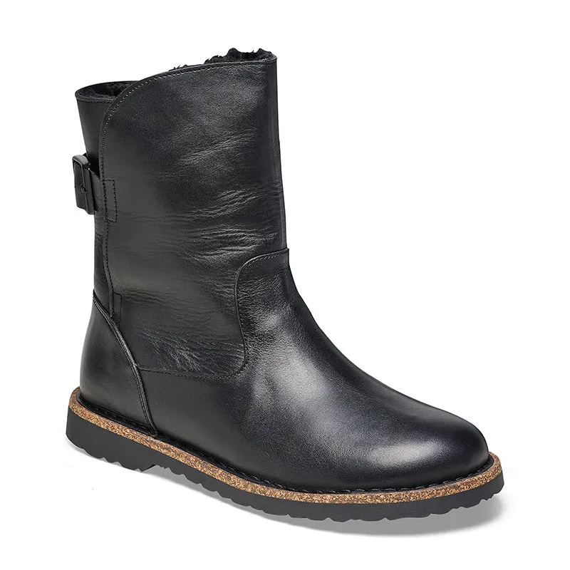 Women's Uppsala Black Leather/Shearling