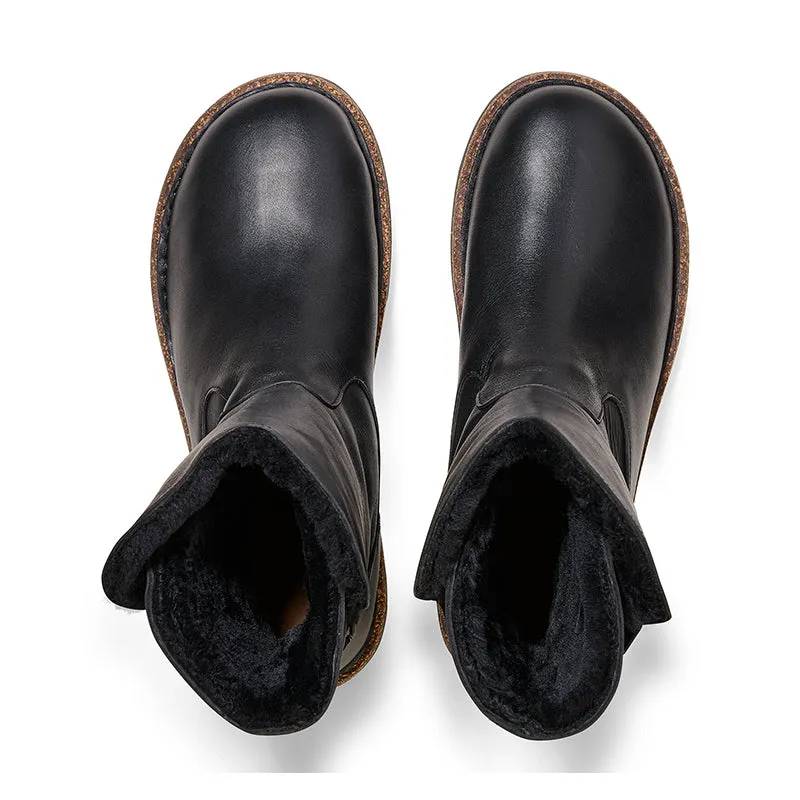 Women's Uppsala Black Leather/Shearling