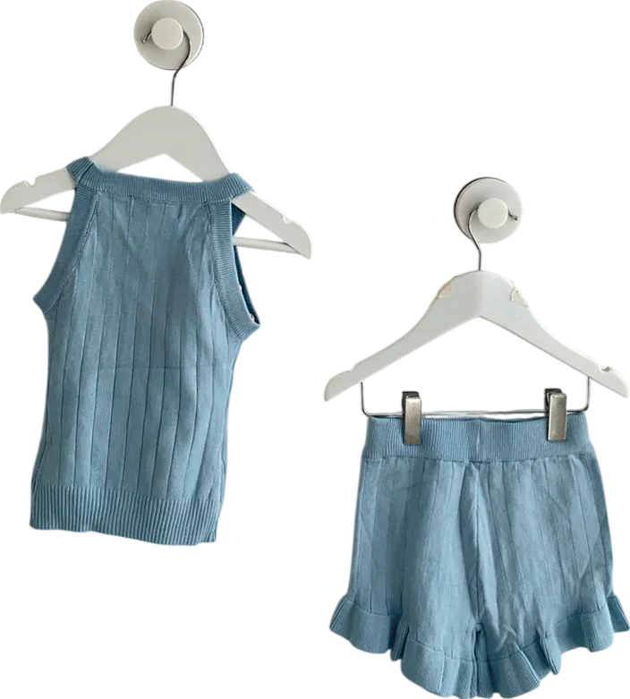 Yoyo S. Blue Knitted Short & Top Set 4 Years