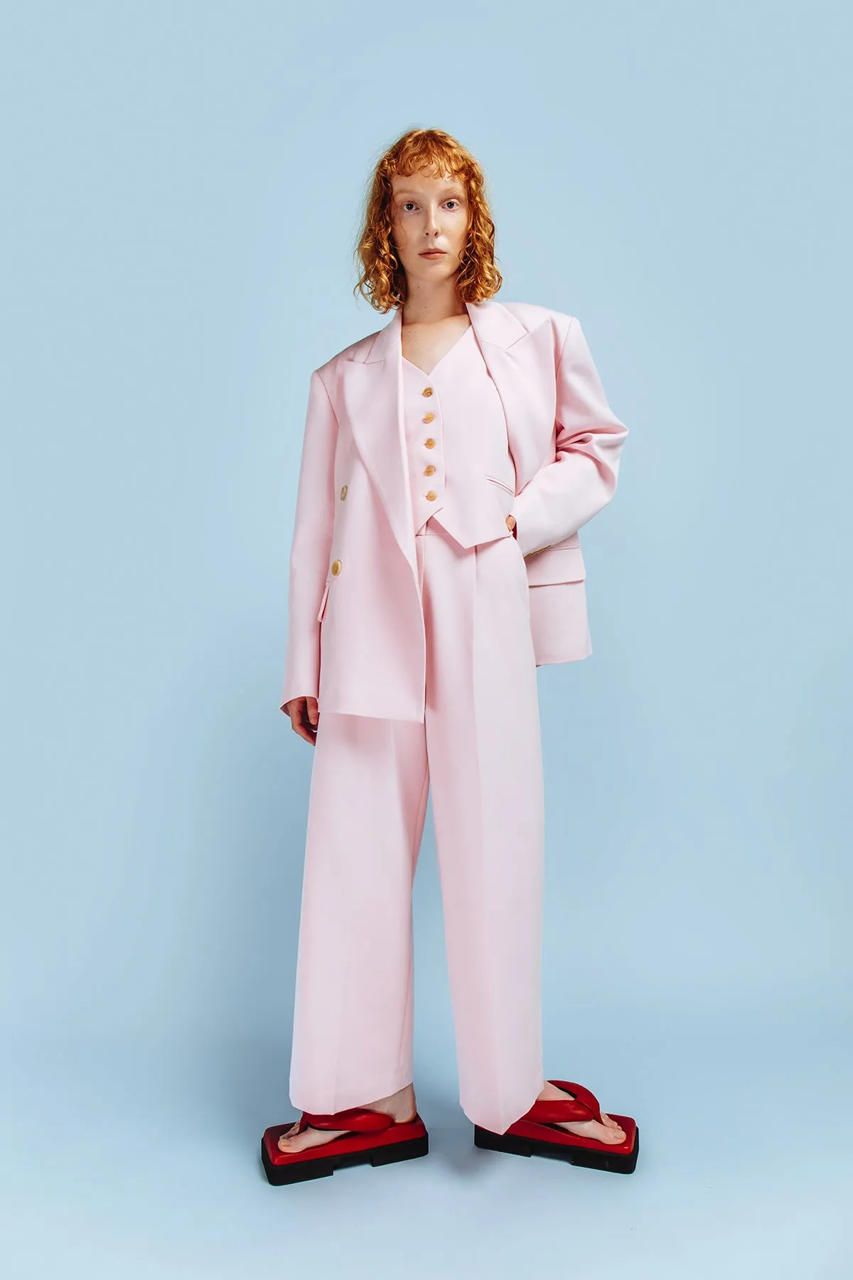 Zoe Suit Jacket- Pale Pink